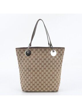 Gucci GG Canvas Leather Tote Bag Shoulder Business Briefcase